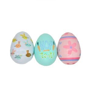 Spritz 3 Jumbo 4.5-inch Decorated Plastic Easter Eggs, Colorful‎ Pastel C…